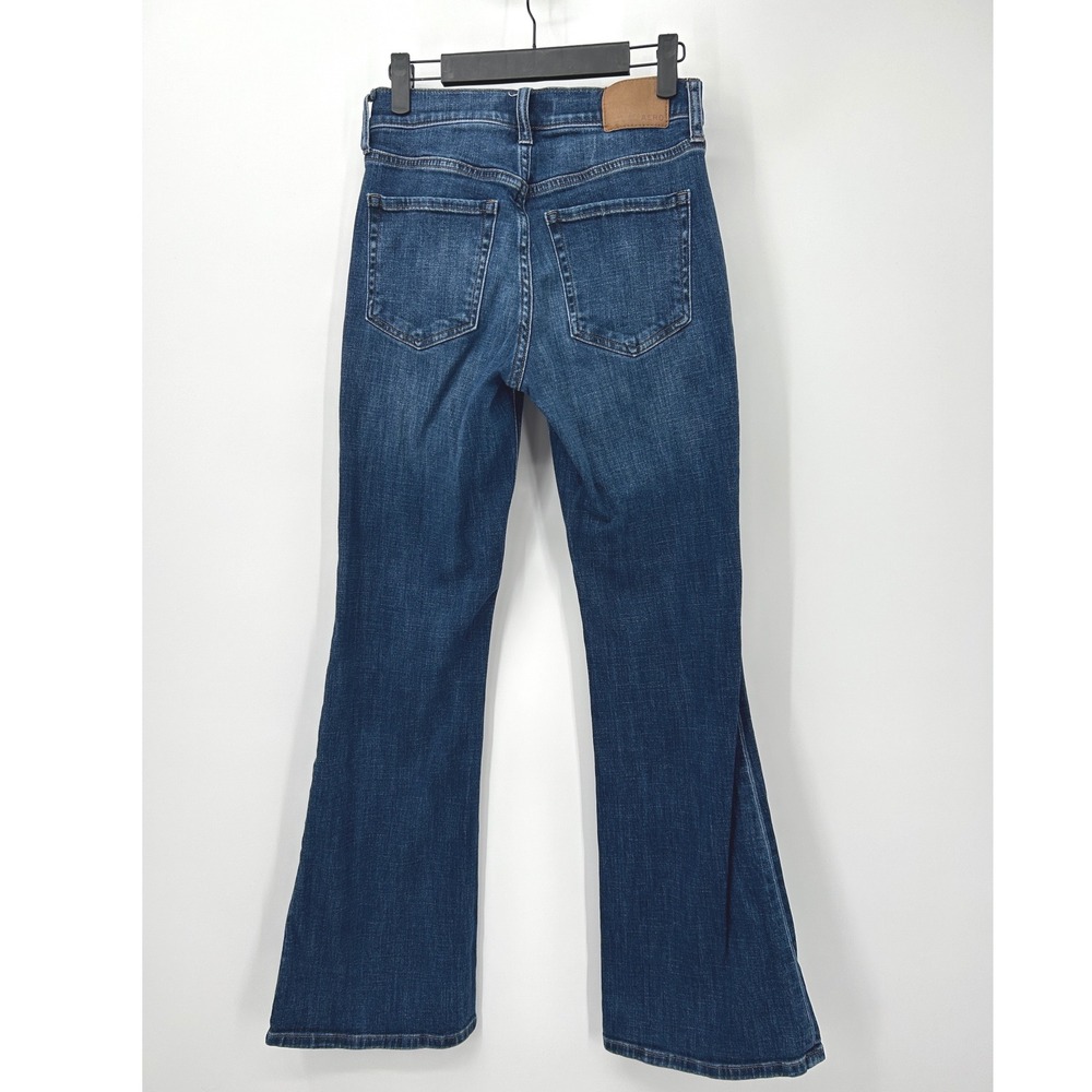 Aeropostale Womens High Rise Flare Jeans Dark Wash Blue Size 2 Regular Stretch - Picture 5 of 7